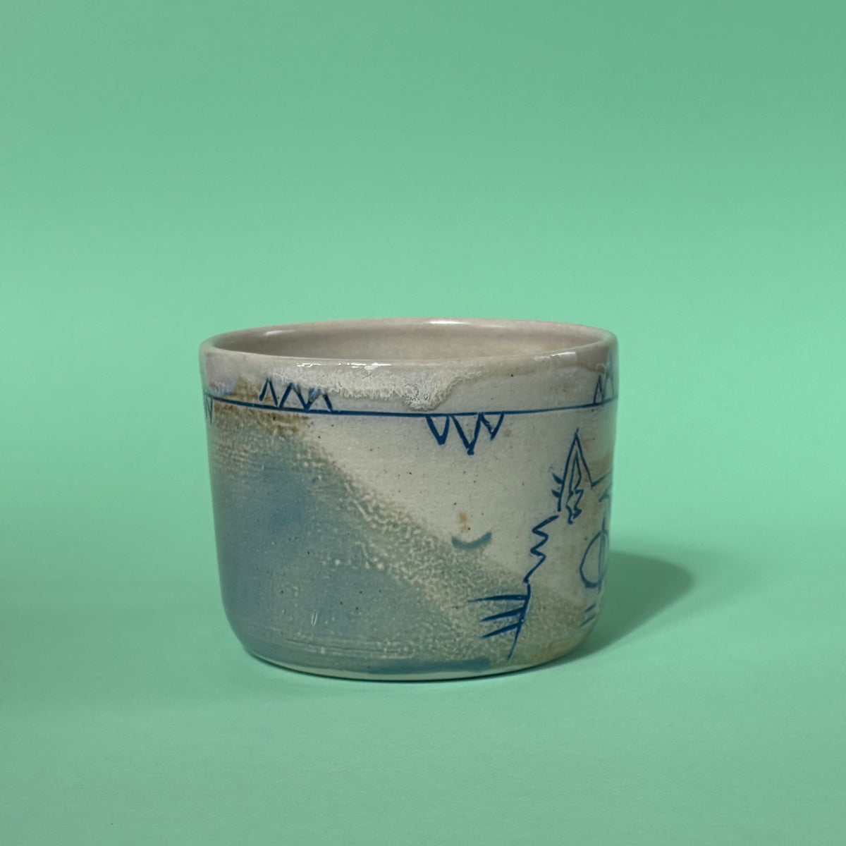 Spooked cat mug