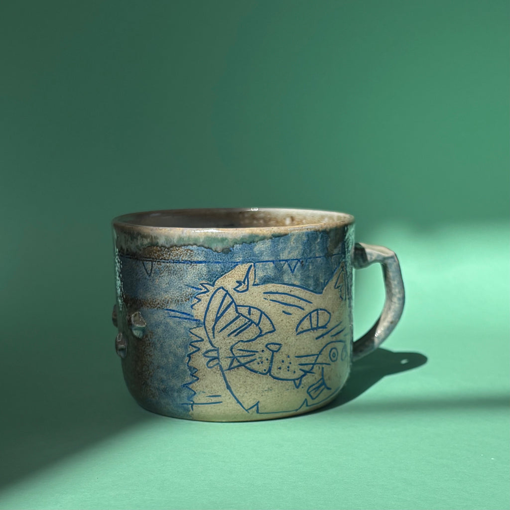 Overconfident cat mug