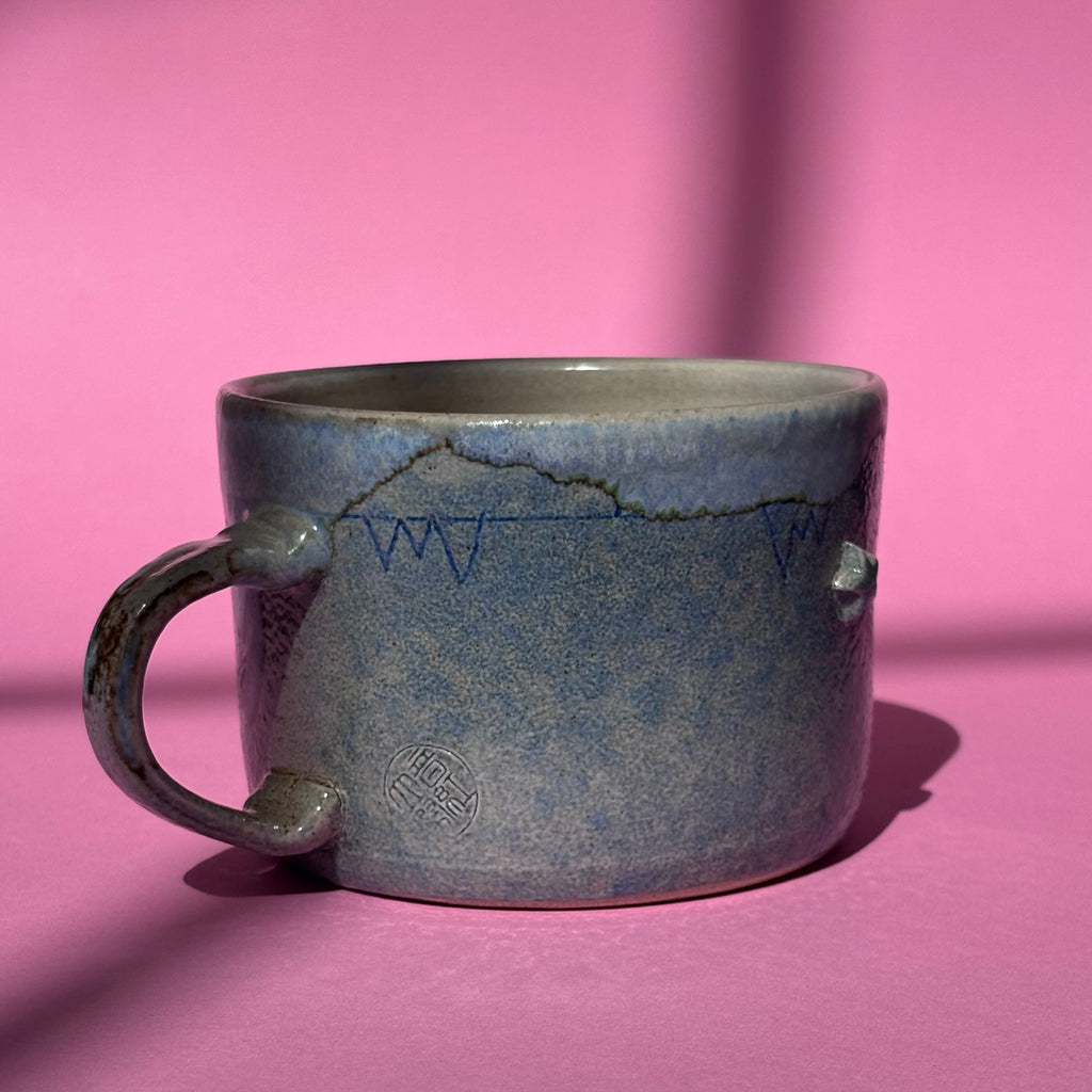 Frazzled cat mug