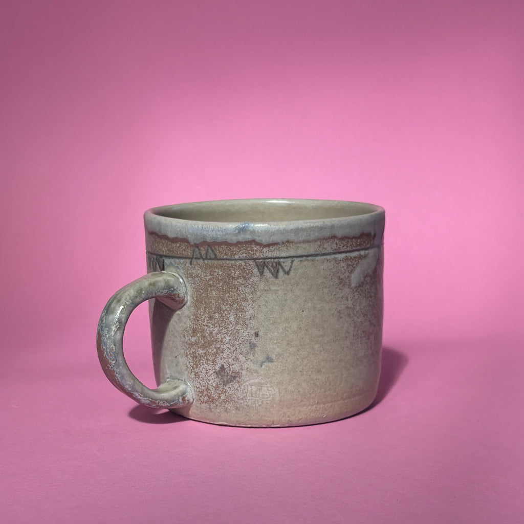 Downcast cat mug