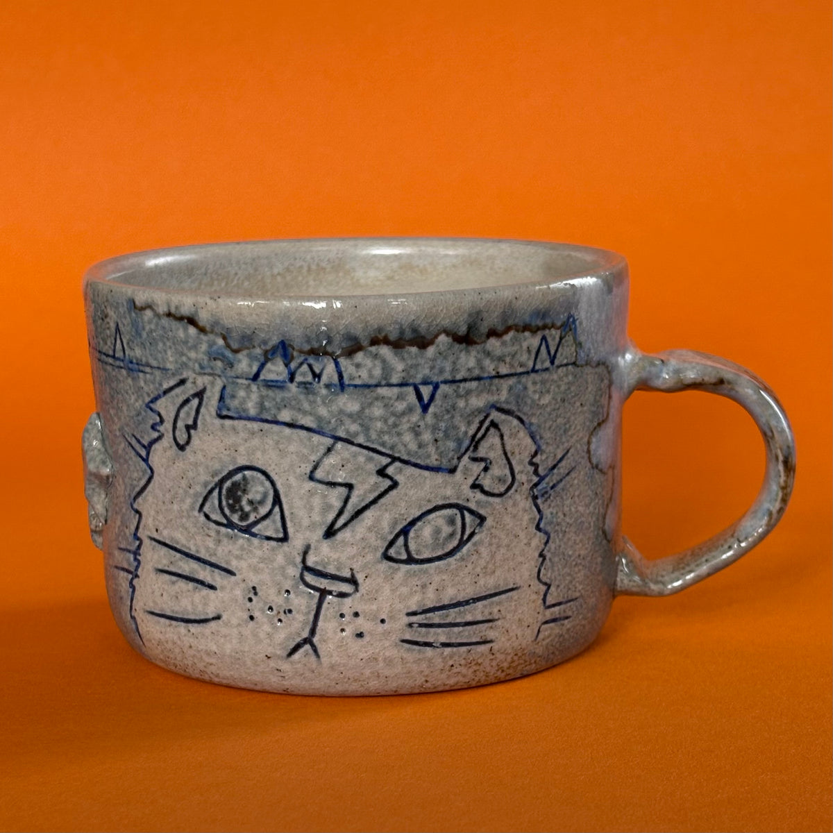 Frazzled cat mug