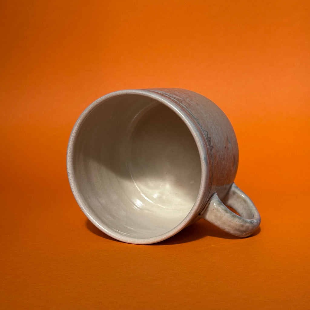 Downcast cat mug