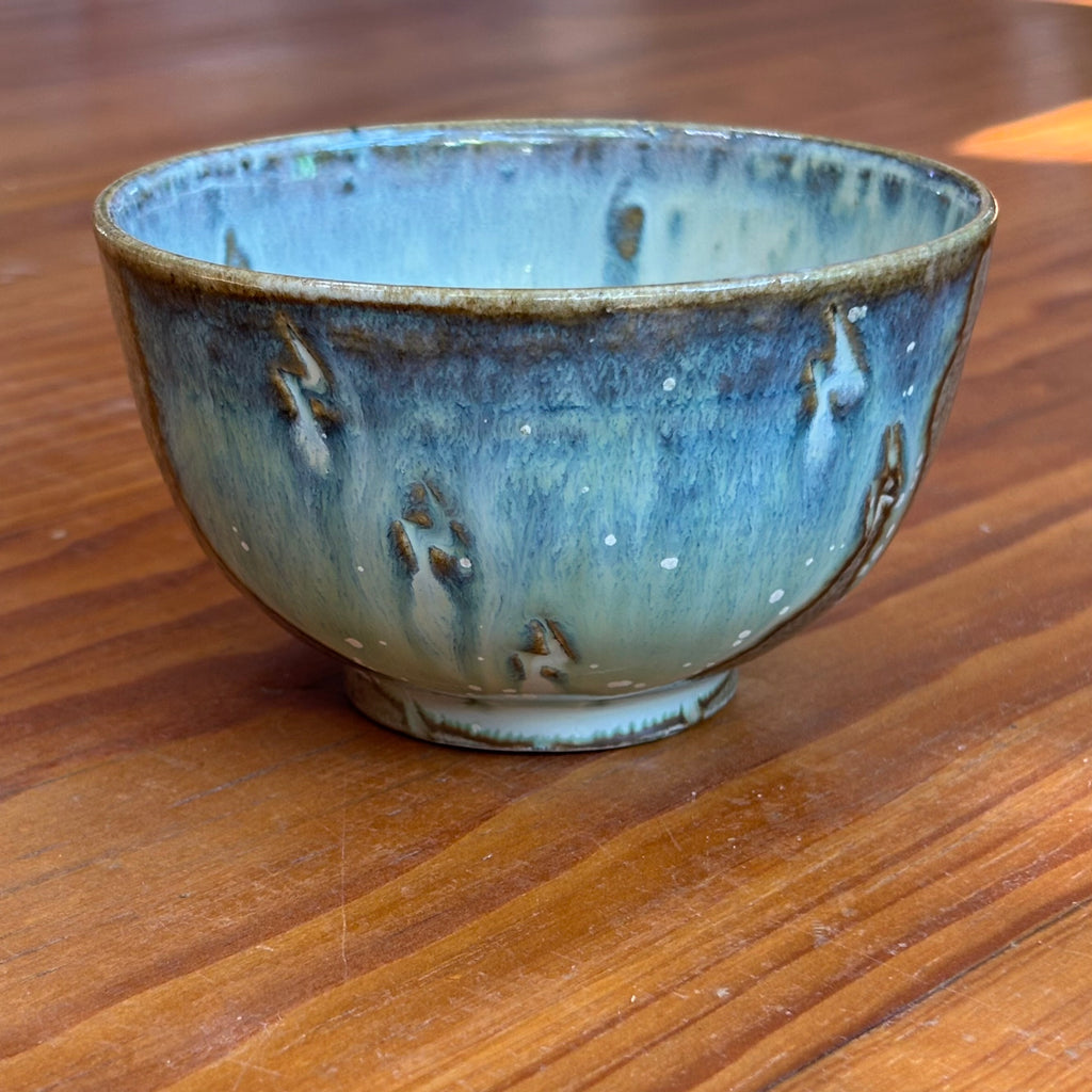 Salt fired stoneware bowl