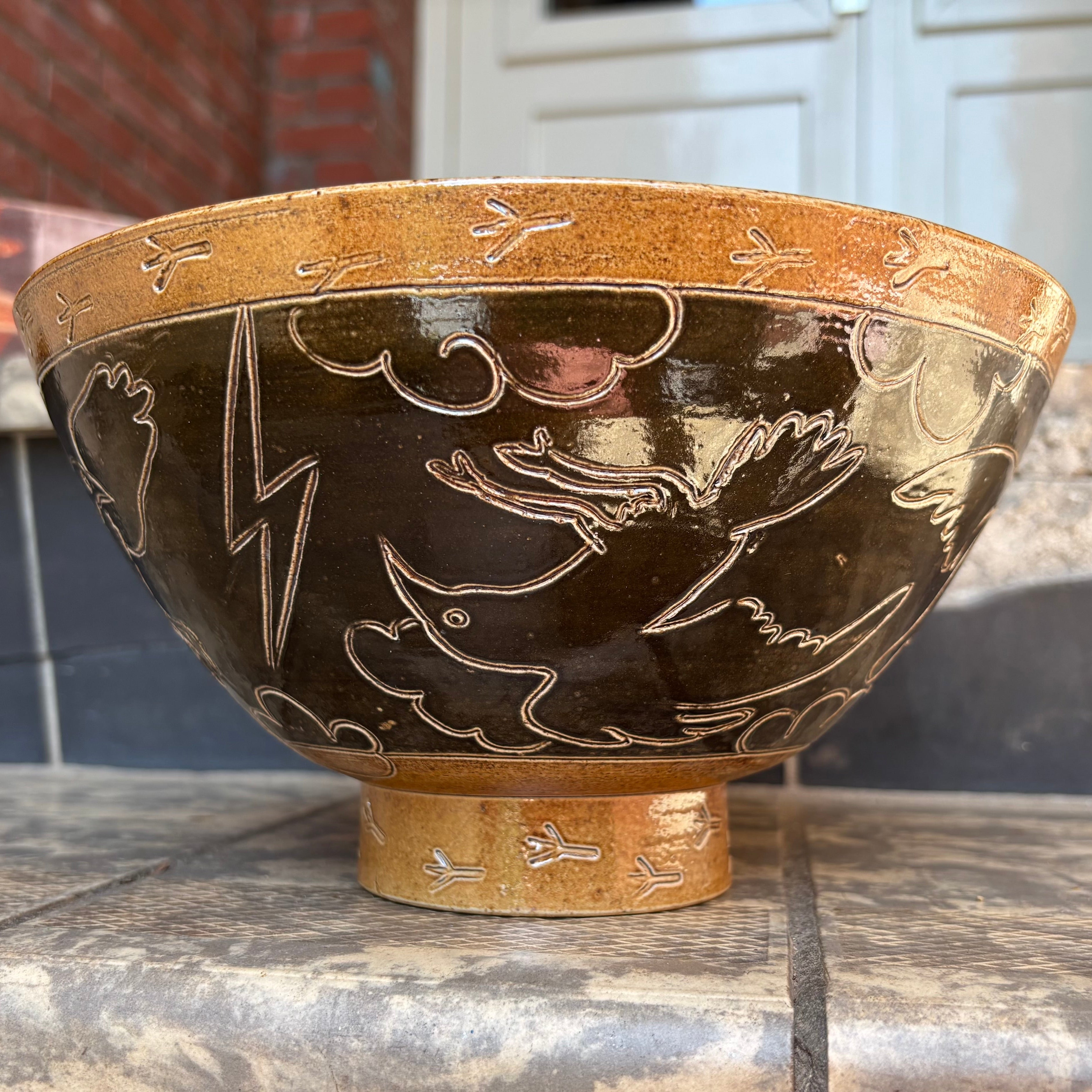 Salt fired Crow bowl