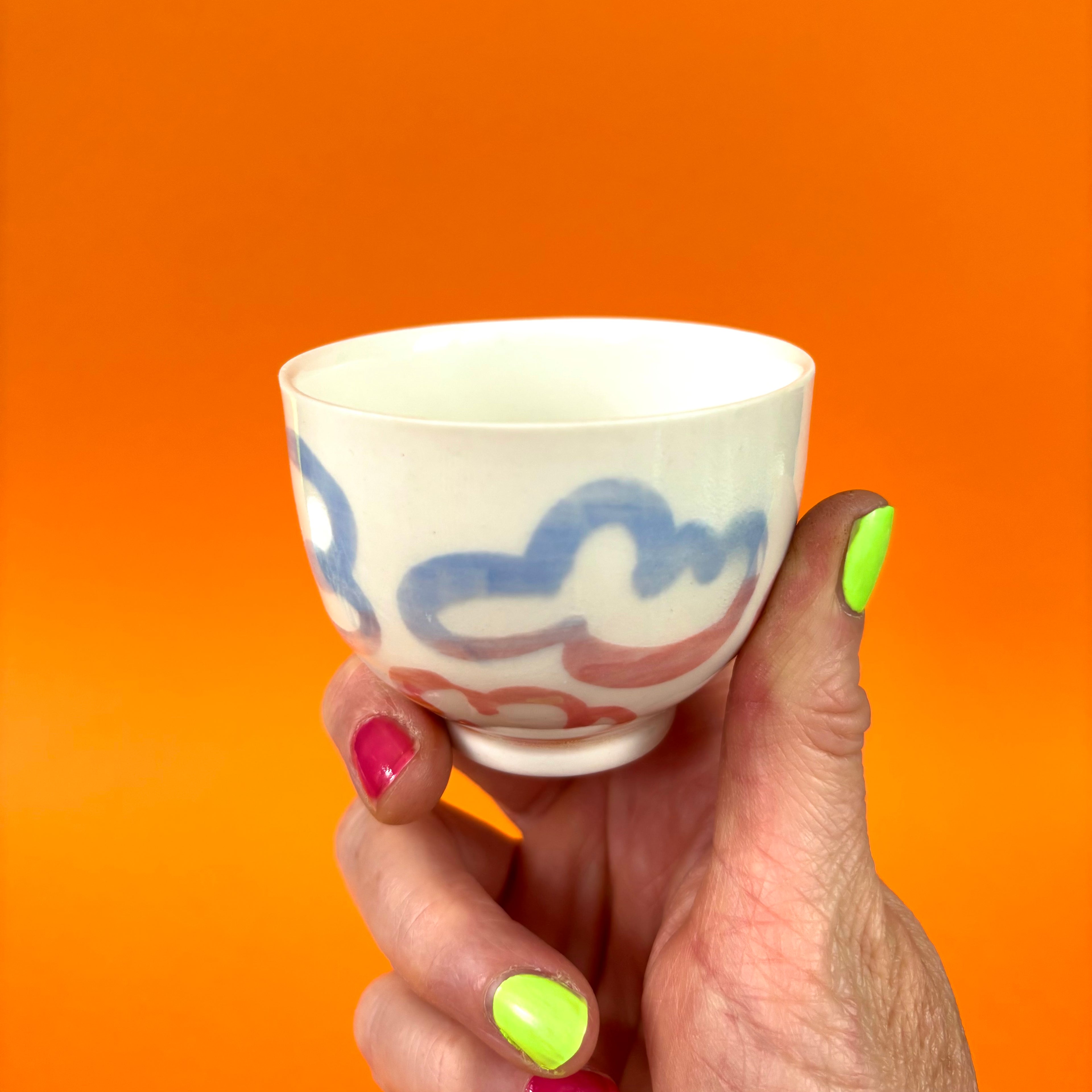 Wax cloud espresso cup