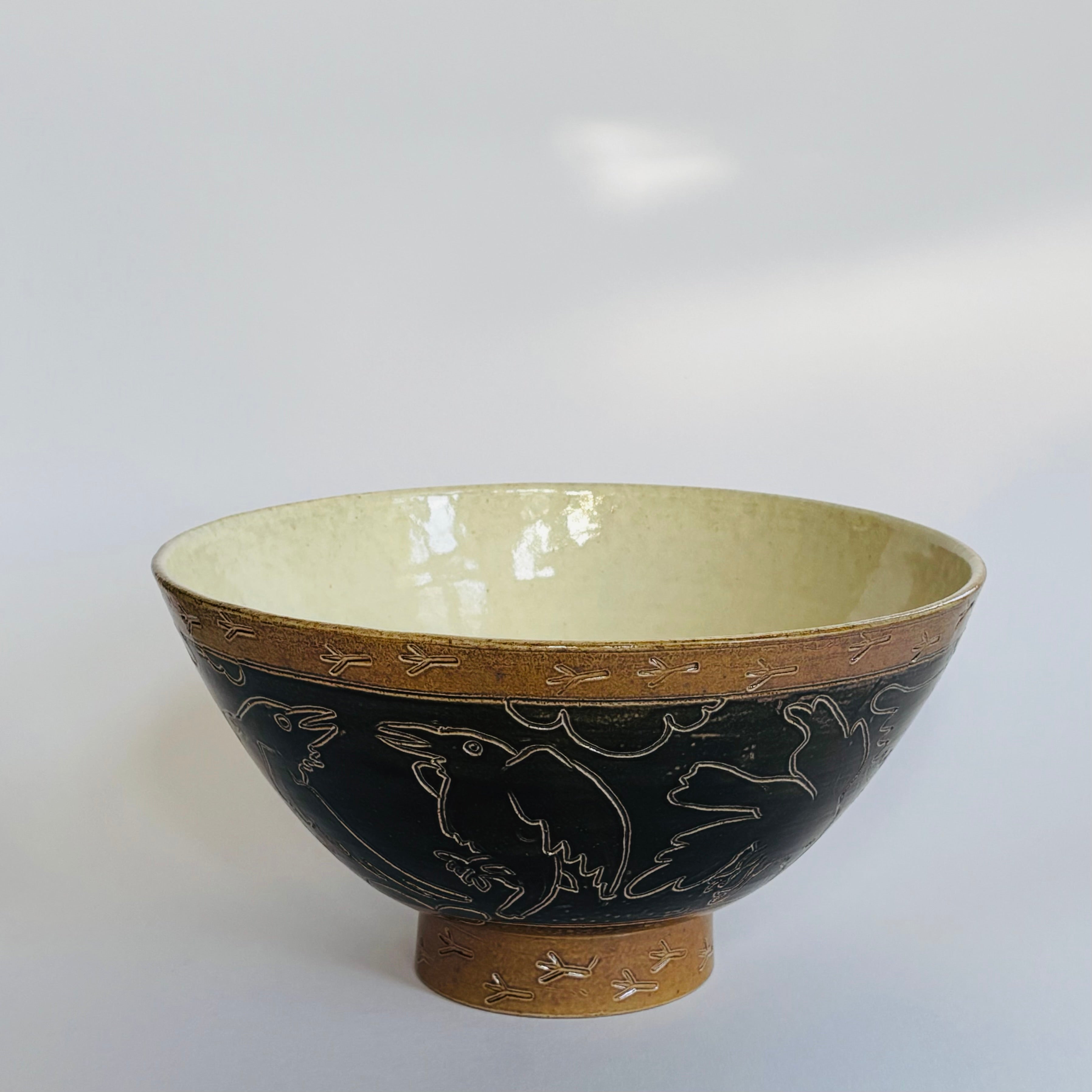 Salt fired Crow bowl