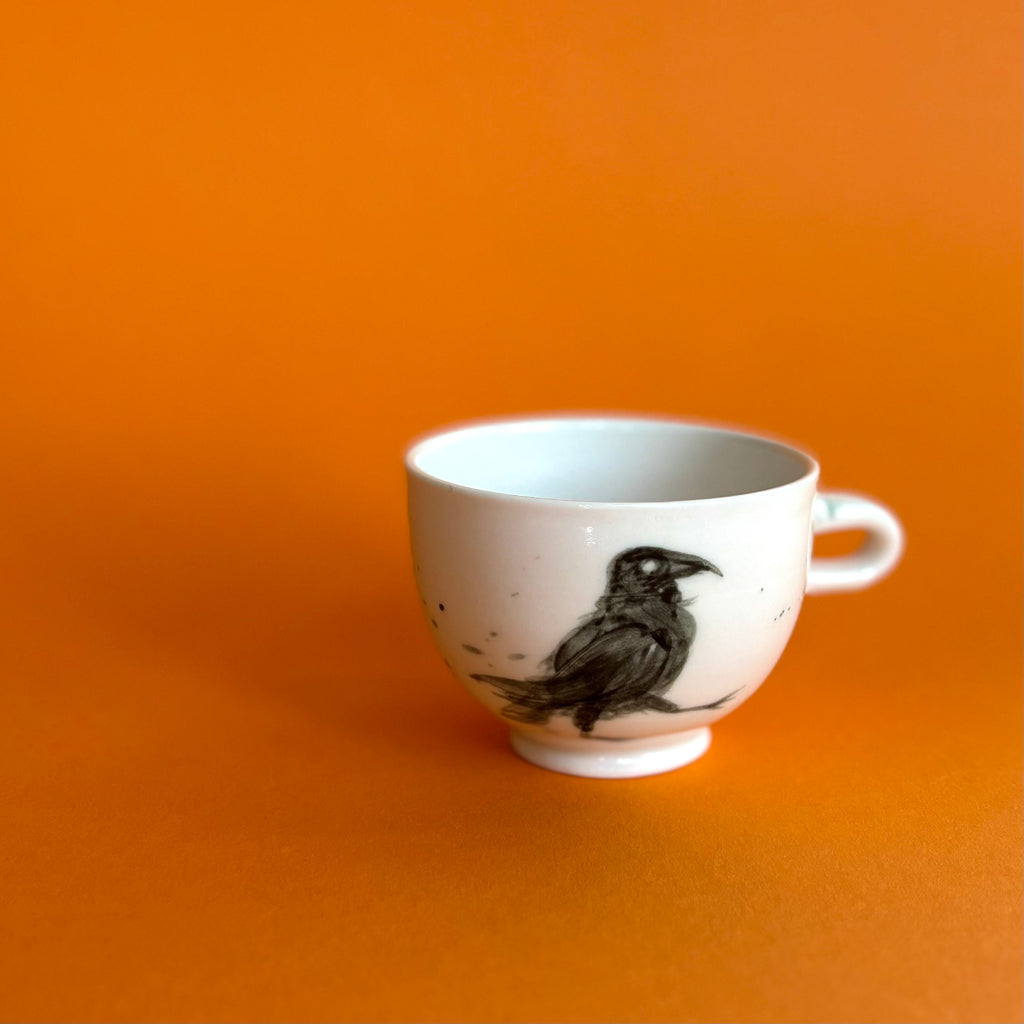 Crow Espresso cup with foot ring