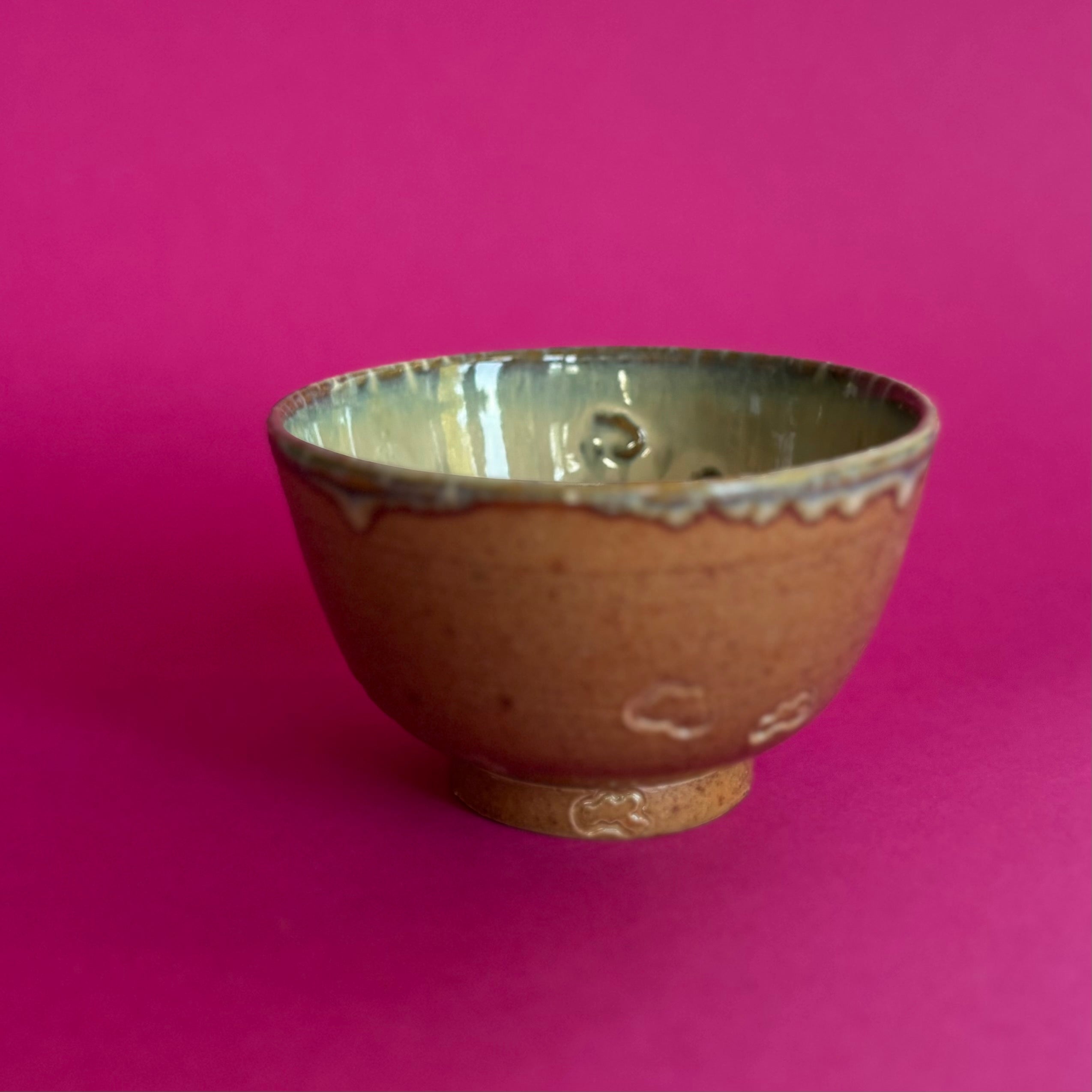 Salt fired stoneware bowl
