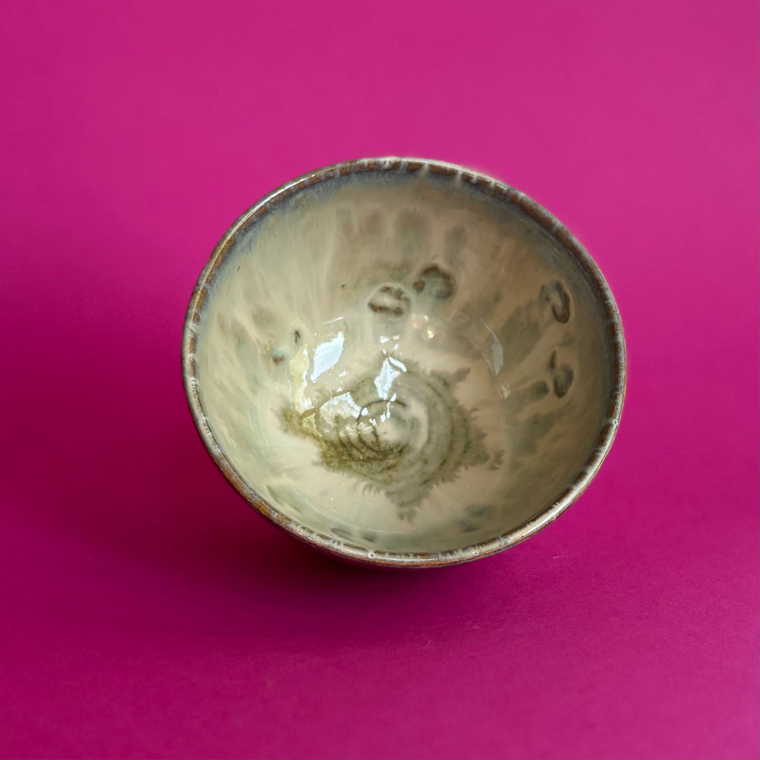 Salt fired stoneware bowl