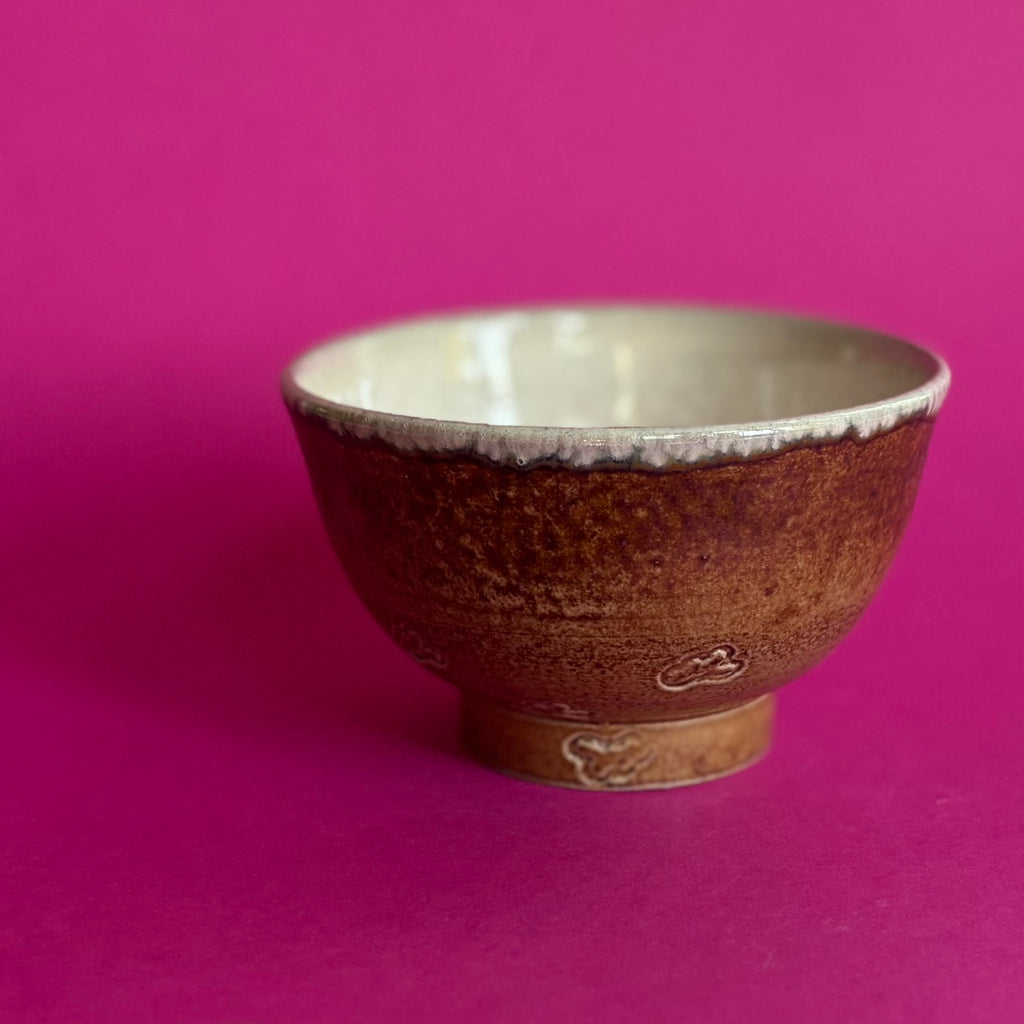 Salt fired stoneware bowl