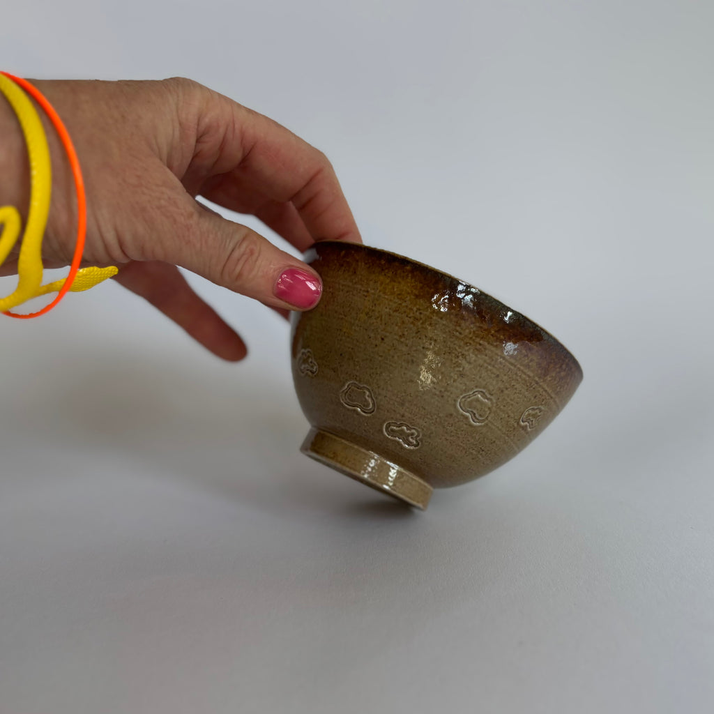 Salt fired stoneware bowl