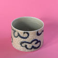 Cloudy tumbler from the salt kiln