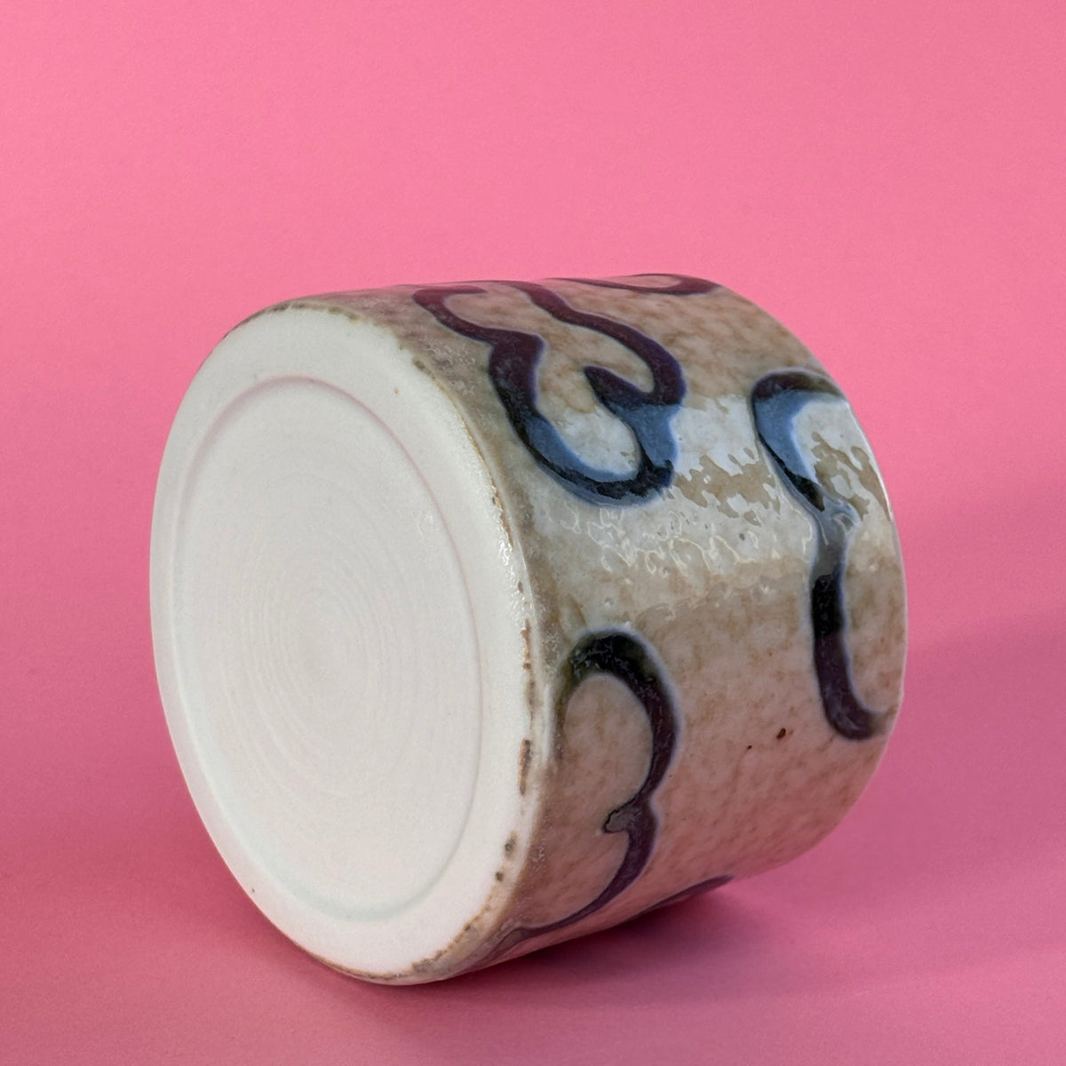 Cloudy tumbler from the salt kiln