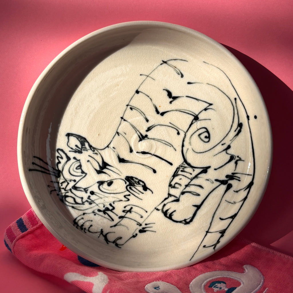 Salt fired tiger plate