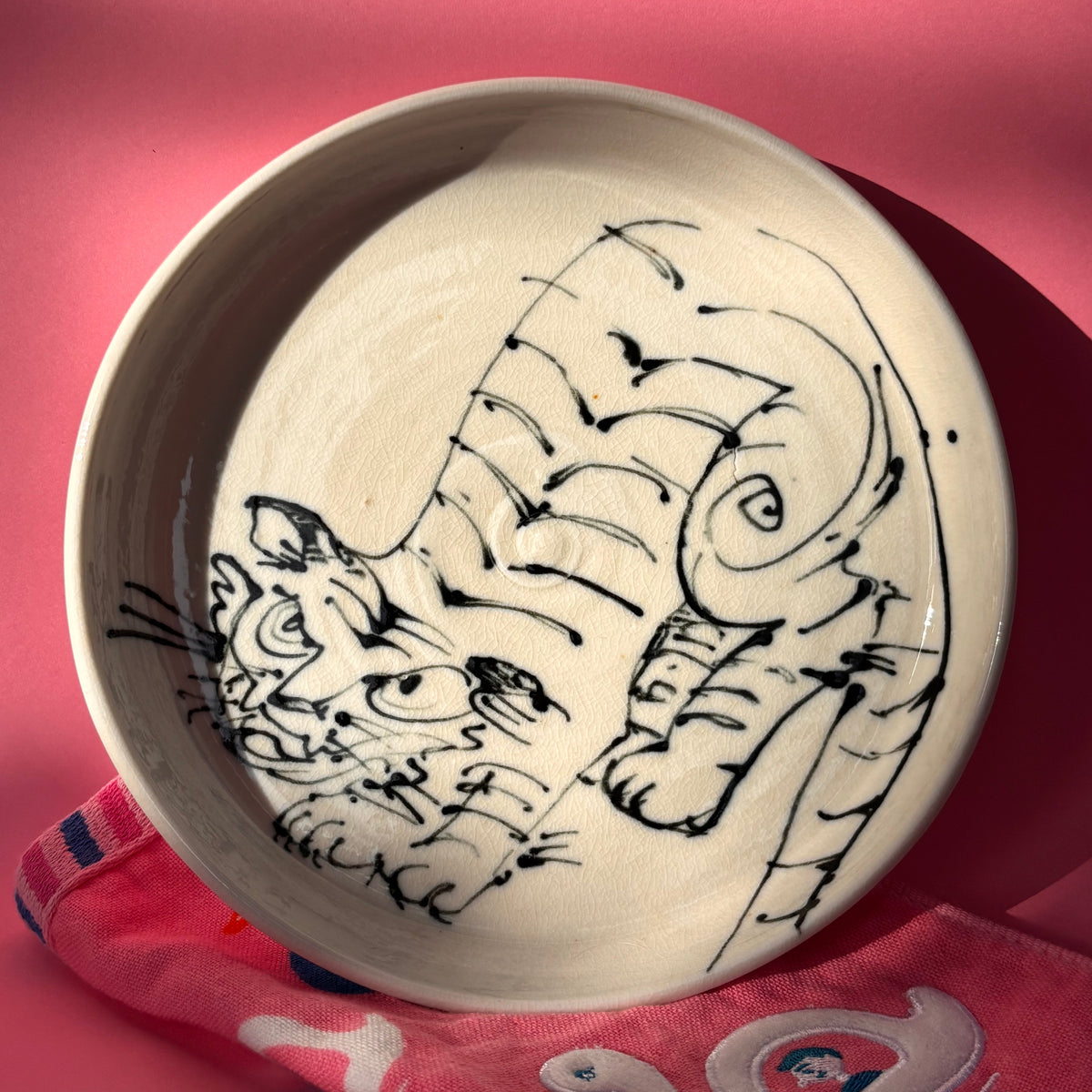 Salt fired tiger plate