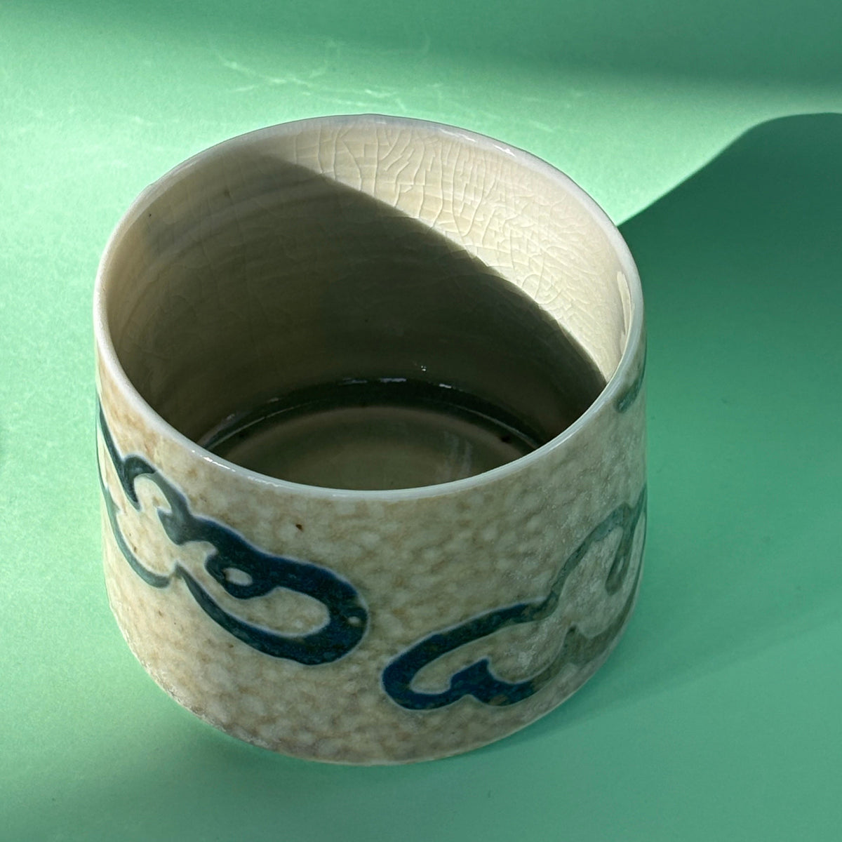 Cloudy tumbler from the salt kiln