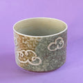 Cloudy tumbler from the salt kiln