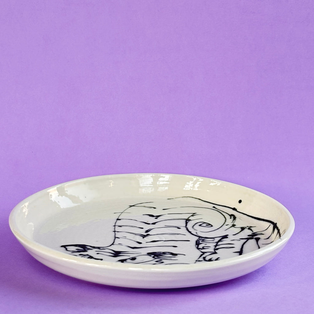 Salt fired tiger plate